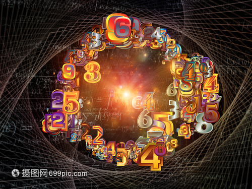 内部工作系列适用于信息技术数学教育项目的数字分形齿轮的抽象排列